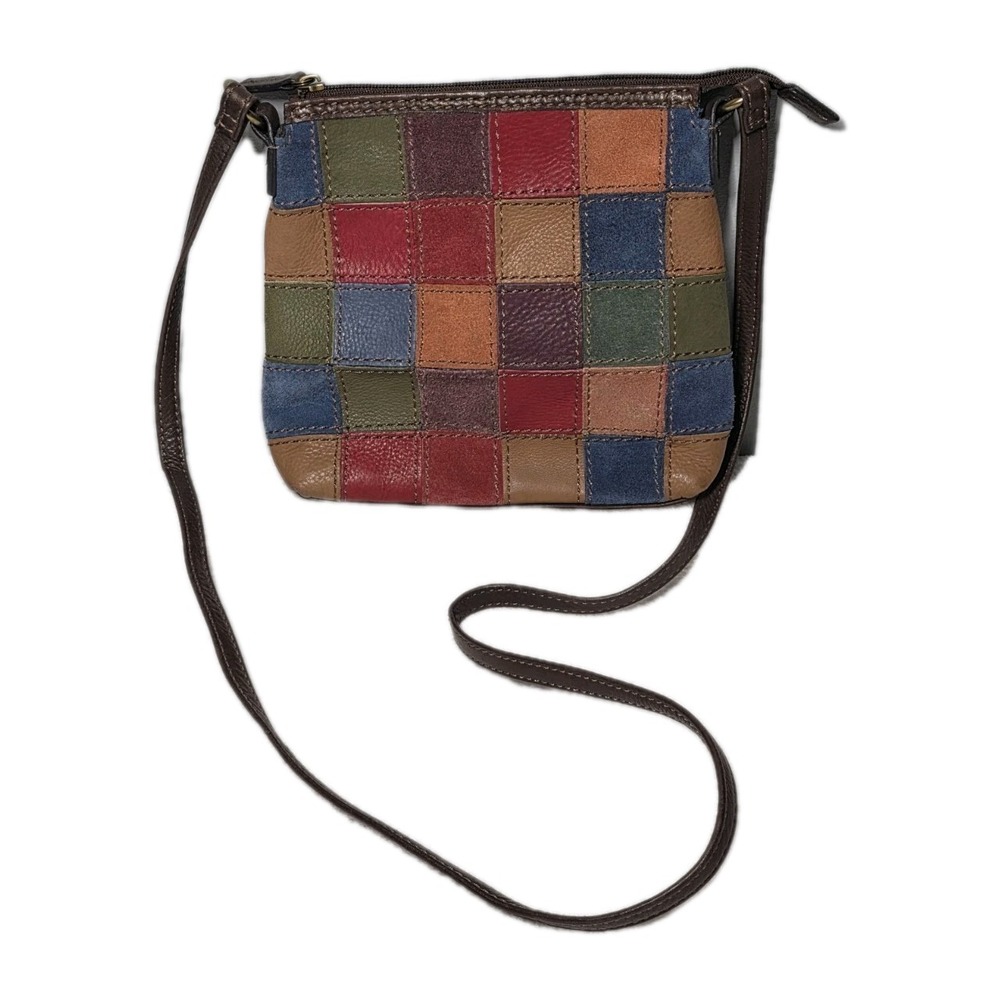 Fossil Patchwork Bag Multicolor Small Crossbody Y… - image 1